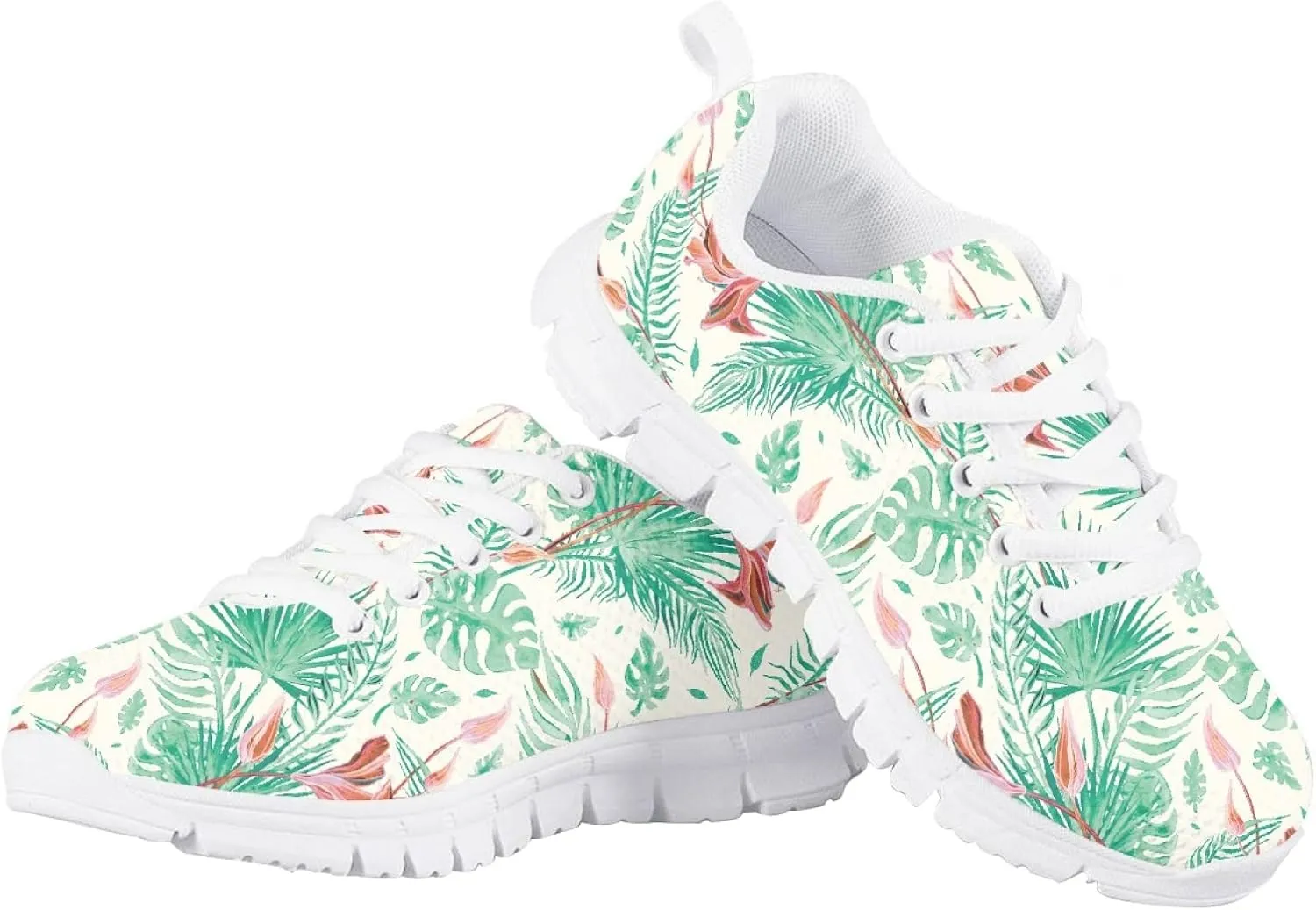 MARSVOVO Kids Animal Print Sneakers Flexible Athletic Lightweight Breathable Lace-up First Shoes for Walking Boy Girl Most Comfortable Classic Printed Casual Fashion Non Slip Sport Girl Running Shoes