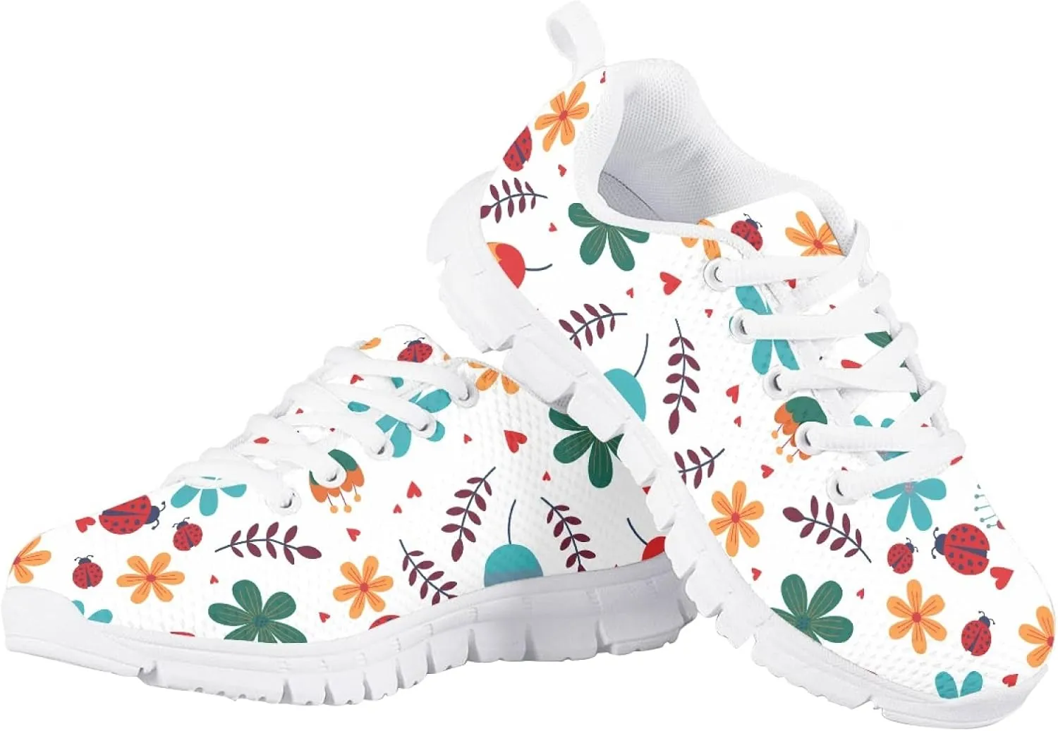 MARSVOVO Kids Animal Print Sneakers Flexible Athletic Lightweight Breathable Lace-up First Shoes for Walking Boy Girl Most Comfortable Classic Printed Casual Fashion Non Slip Sport Girl Running Shoes