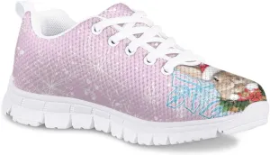 MARSVOVO Sneakers for Kids Girls Flexible Athletic Lightweight Breathable Lace-up First Shoes for Walking Boy Girl Most Comfortable Classic Printed Casual Fashion Non Slip Sport Girl Running Shoes