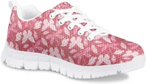 MARSVOVO Sneakers for Kids Girls Flexible Athletic Lightweight Breathable Lace-up First Shoes for Walking Boy Girl Most Comfortable Classic Printed Casual Fashion Non Slip Sport Girl Running Shoes