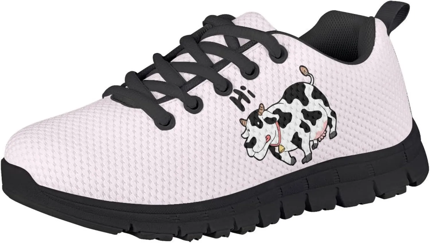 MARSVOVO Walking Shoes for Boy Girl Flexible Athletic Lightweight Breathable Lace-up Girl Running Shoes Most Comfortable Classic Printed Casual Fashion Non Slip Play Kids Running Shoes