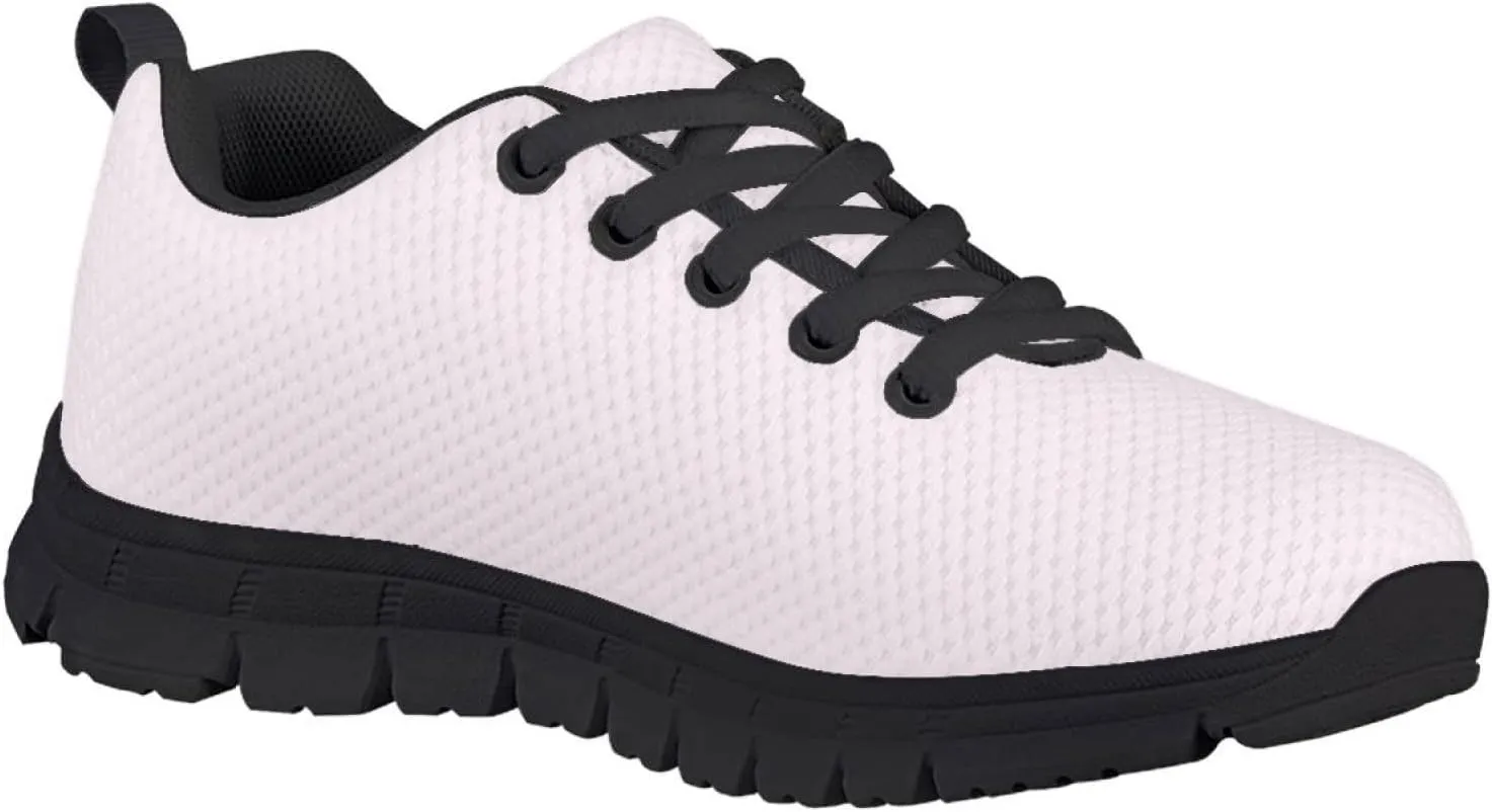 MARSVOVO Walking Shoes for Boy Girl Flexible Athletic Lightweight Breathable Lace-up Girl Running Shoes Most Comfortable Classic Printed Casual Fashion Non Slip Play Kids Running Shoes