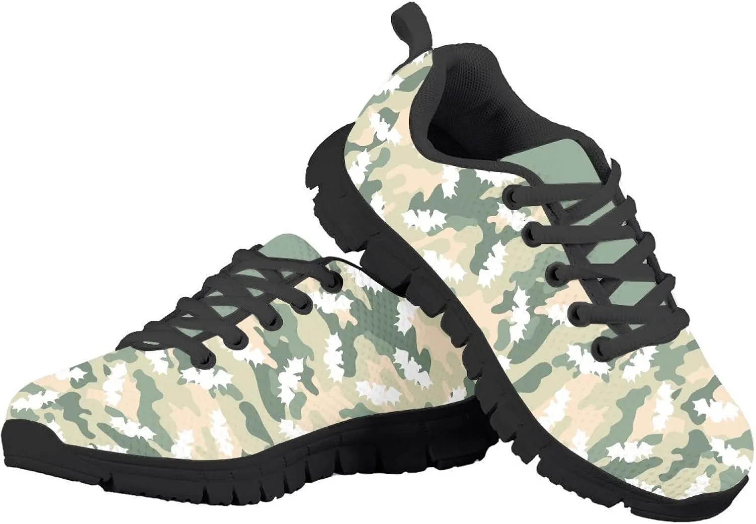 MARSVOVO Walking Shoes for Boy Girl Flexible Athletic Lightweight Breathable Lace-up Girl Running Shoes Most Comfortable Classic Printed Casual Fashion Non Slip Play Kids Running Shoes