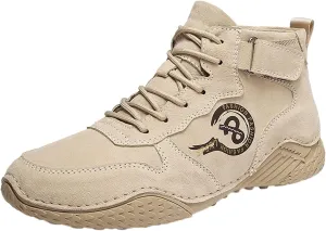 Men Running Athletic Shoes Men's British Large Casual Suede Foreign Trade Lace Up and Hook Loop Sneakers Tennis Workout Gym Sports Sneakers