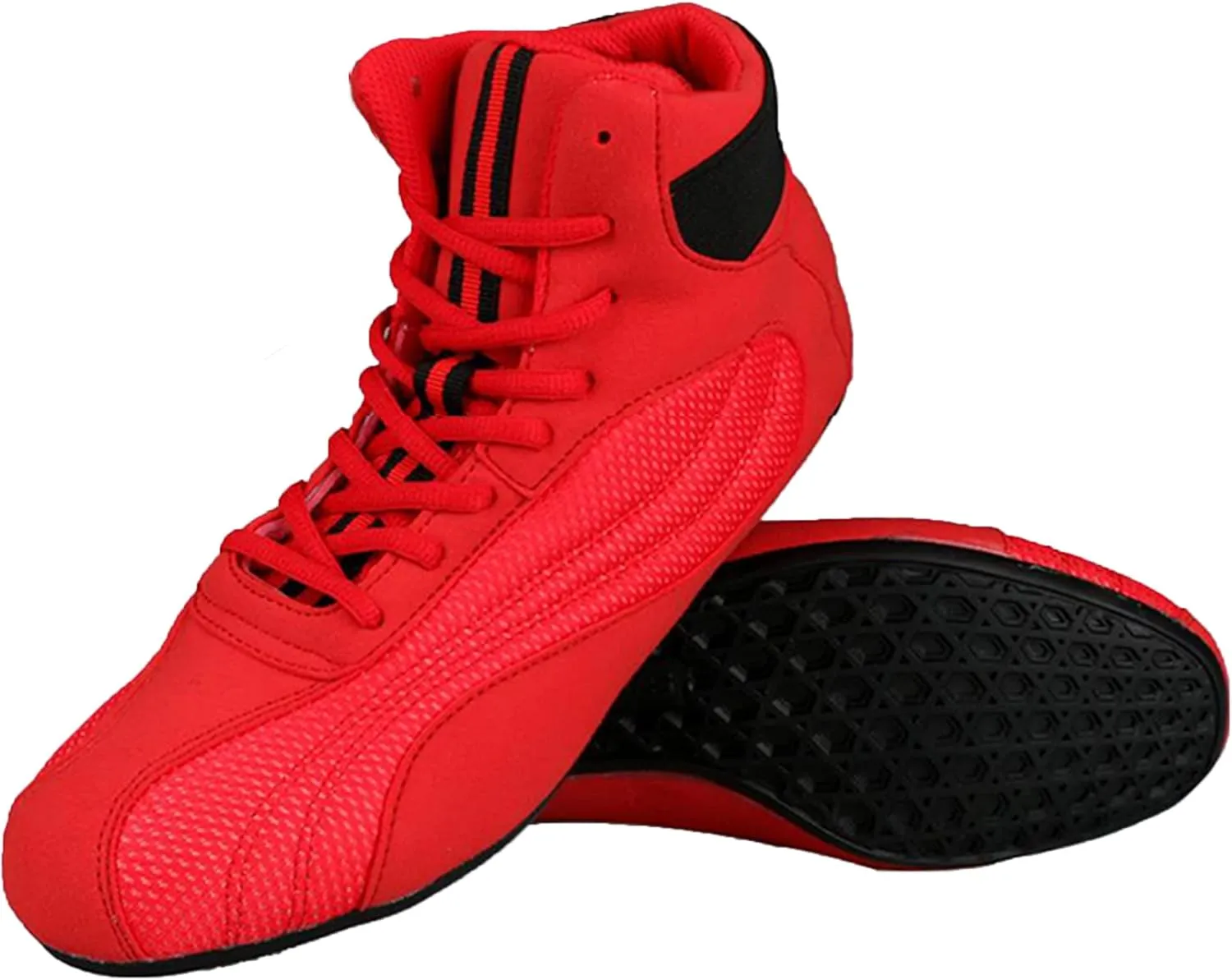 Men's Boxing Boots, Wrestling Sport Sneakers for Men Women Breathable Bodybuilding Fitness Shoes Youth Wrestling Footwear