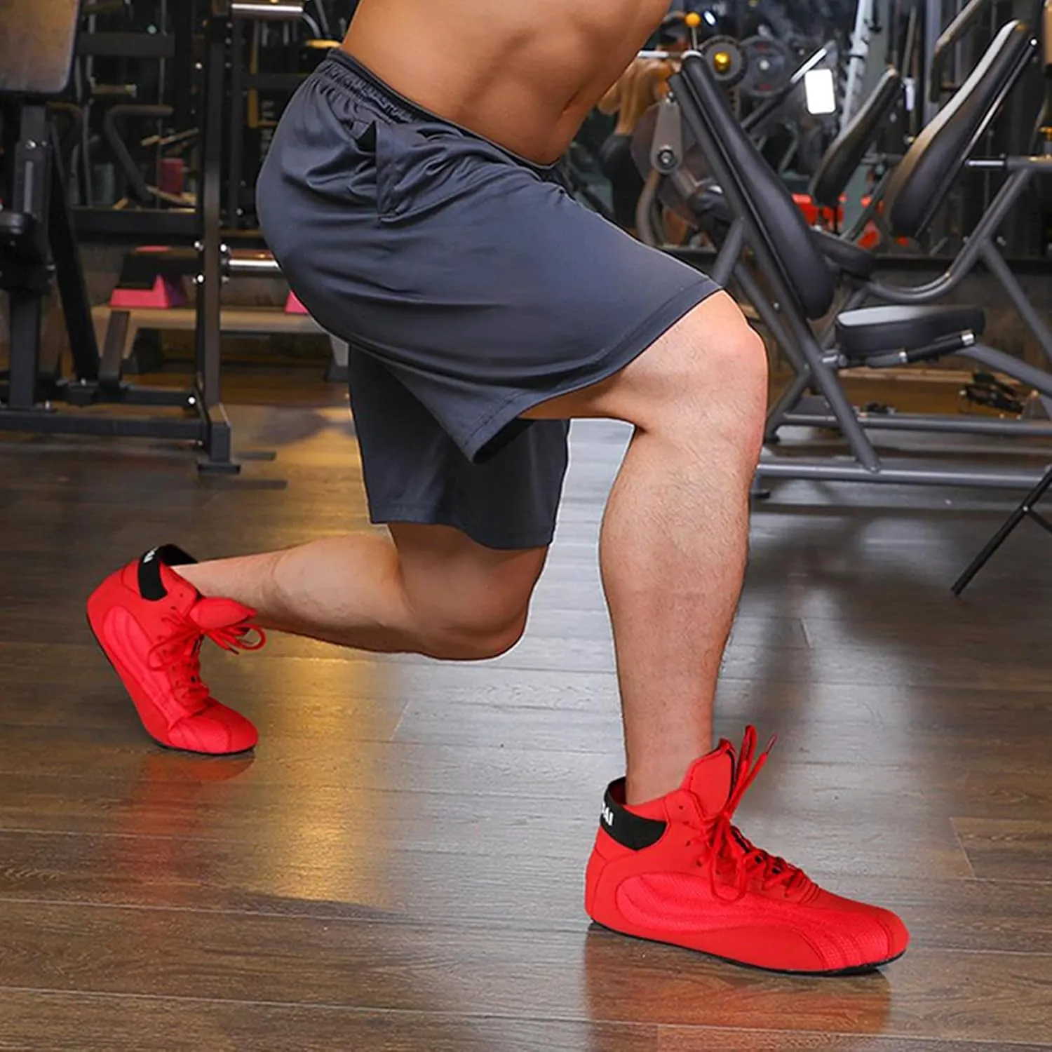 Men's Boxing Boots, Wrestling Sport Sneakers for Men Women Breathable Bodybuilding Fitness Shoes Youth Wrestling Footwear