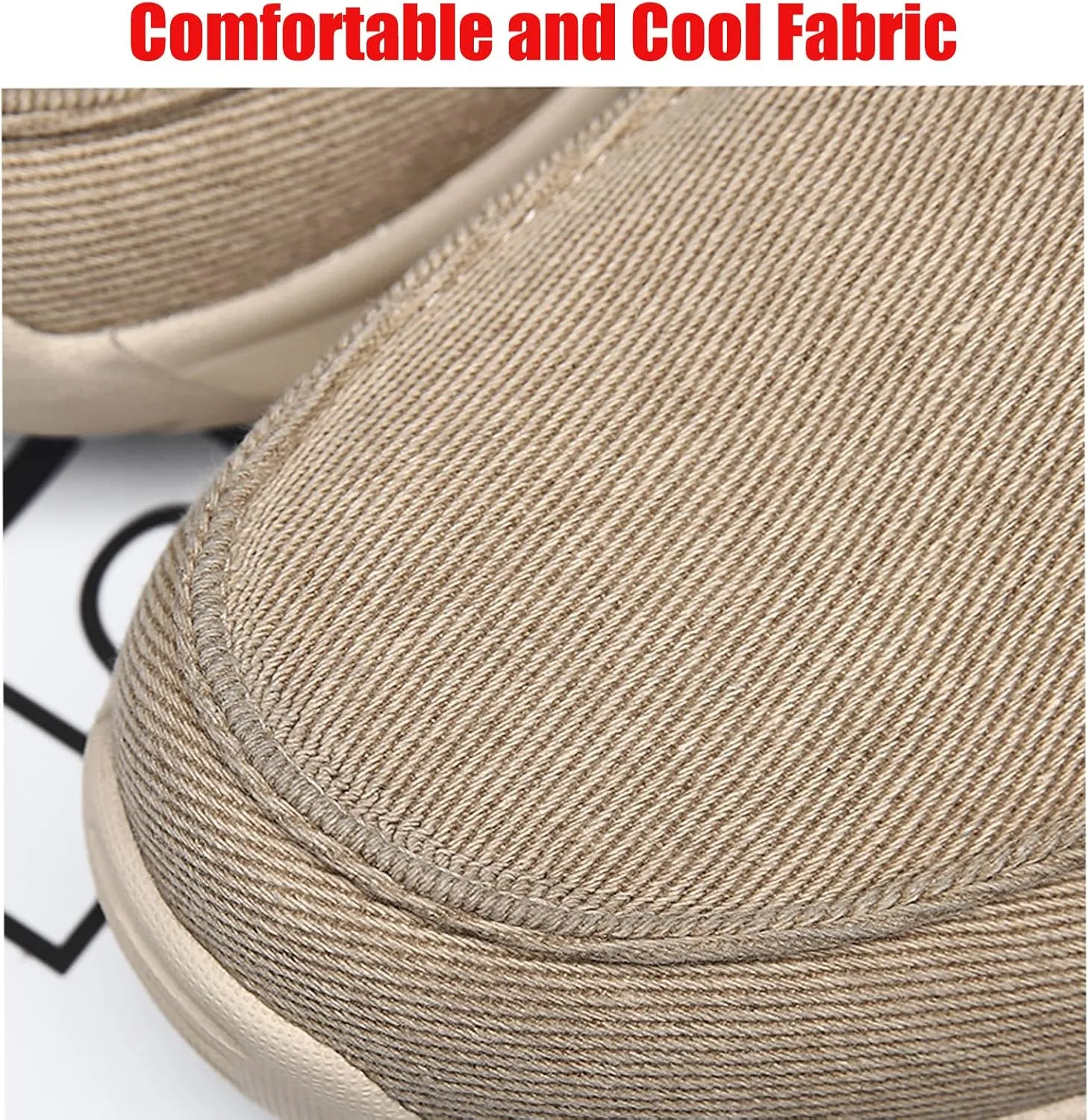 Men's Canvas Slip On Orthopedic Flats Loafers with Elastic Band Causal Fashion Breathable Non Slip Outdoor Walking Shoes Lightweight Comfortable Sneakers Driving Boat Shoes