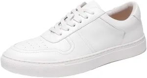 Men's Casual Shoes Fashion Plain Toe Lace up Low Top Formal Business Office Derby Shoes Daily Non-Slip Soft Sole Shoes(White,7)