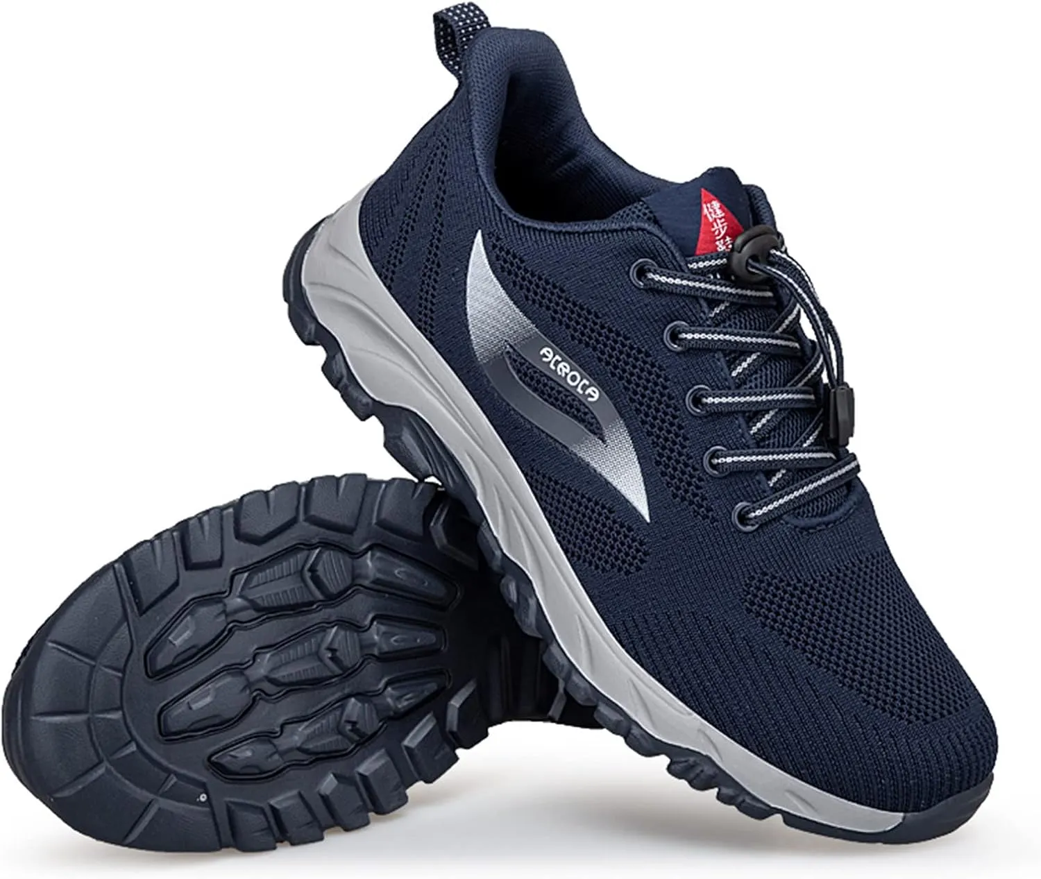 Men's Lightweight Cushion Sneakers Breathable Elastic Fly Woven Mesh Sneaker Non Slip Work Sport Shoes for Men