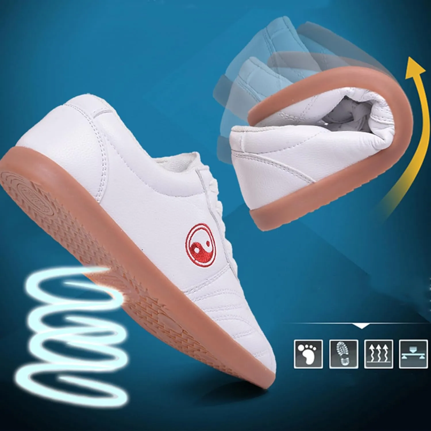 Men's Tai-Chi Kung-Fu Trainers Non-Slip Breathable Fitness Shoes Professional Martial Arts Shoes Martial Arts Shoes for Men