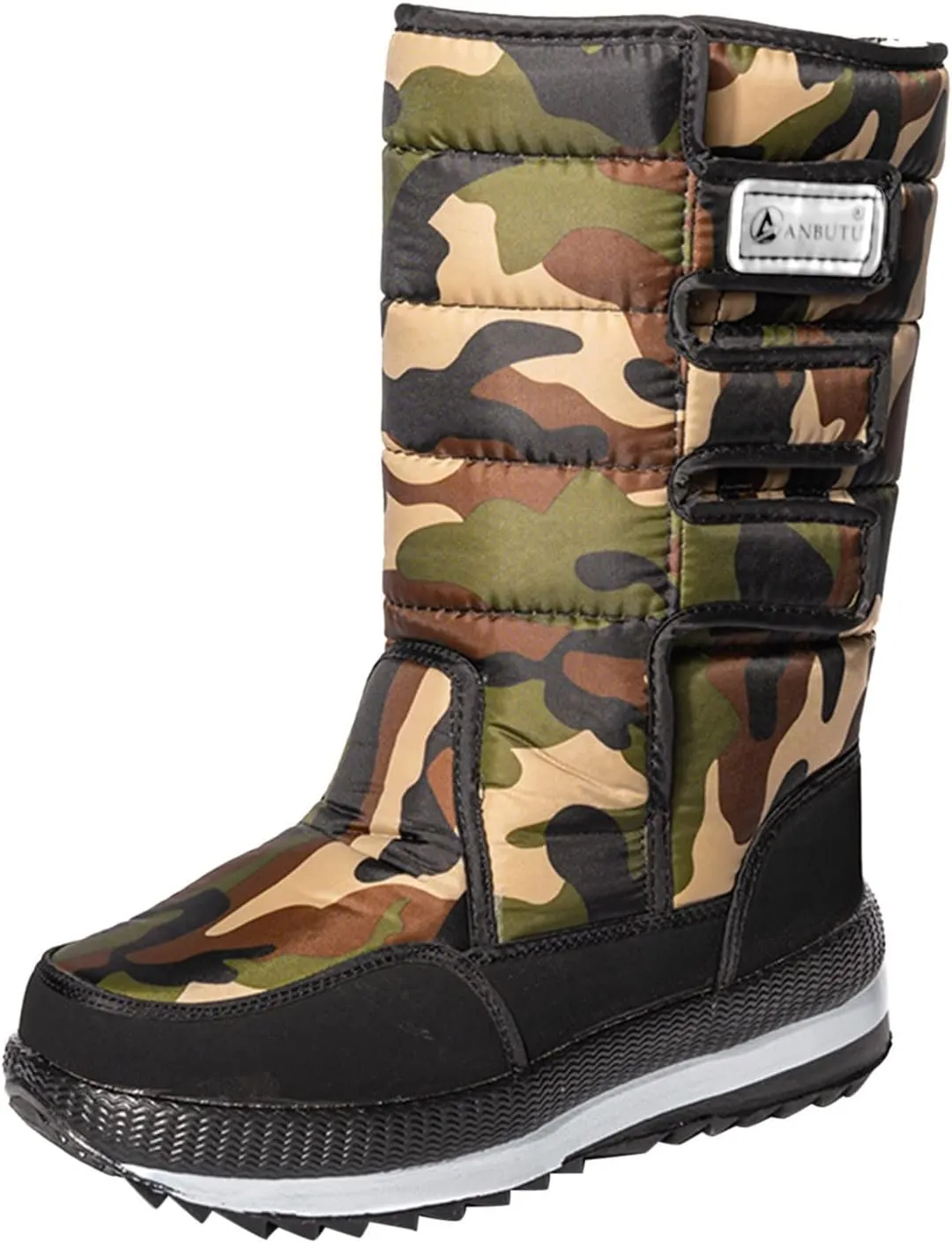 Men's Water Proof Snow Boots Plus Velvet Warm Thick Bottom Boots Cold Proof Non Slip Boots Classic Mid Calf Boots