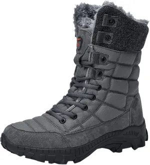 Men's Winter Fashion High Top Plus Cotton Thickened Warm Snow Boots Thick Sole Cotton Boots Outdoor Outdoor Boots