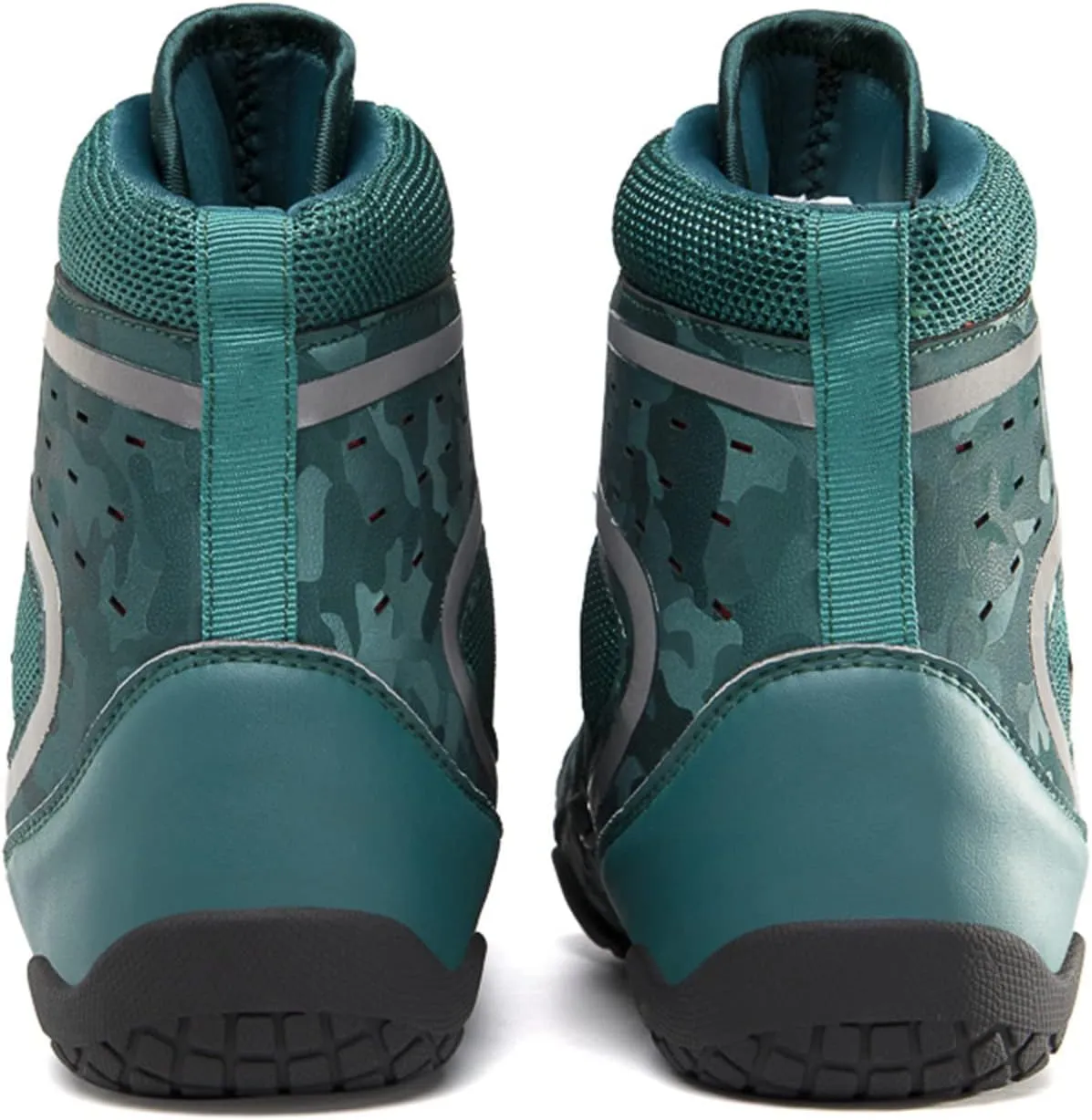 Men's Women's Boxing Boots, Leather Wrestling Footwear Anti-Slip Unisex Boxers Trainers Lightweight Fitness Shoes