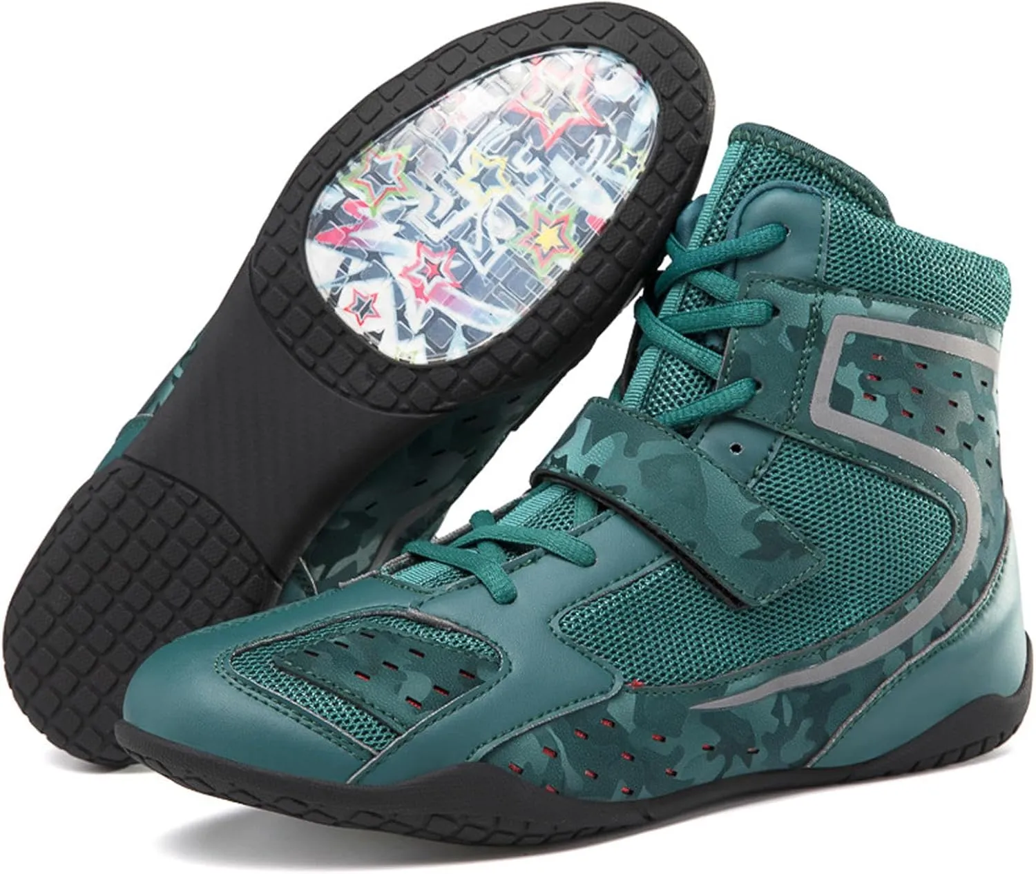 Men's Women's Boxing Boots, Mens Kids Adults Wrestling Shoes, Unisex Junior Boxers Trainers Fight Shoes Breathable Athletic Fitness Shoes