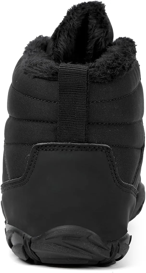 Mens Womens Snow Boots Barefoot Shoes Waterproof Wide Toe Box Shoes Winter Cotton Boots Sneakers, Casual Warmth Quilted Outdoor Shoes