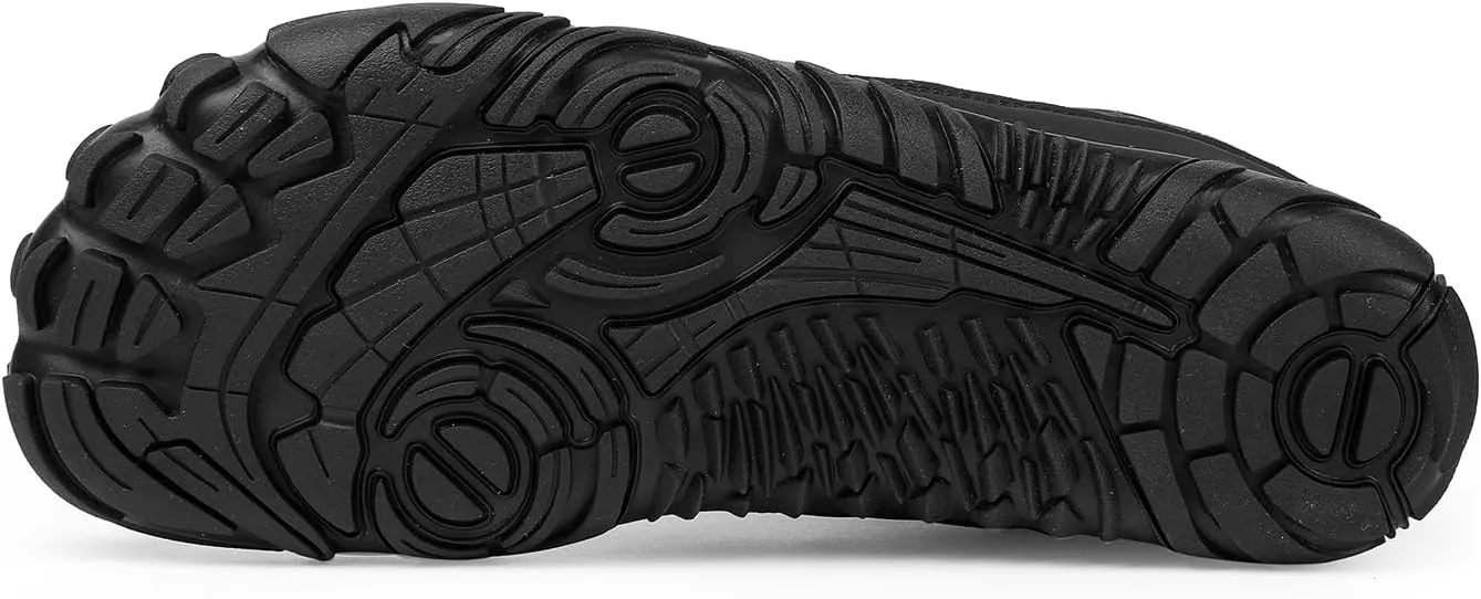 Mens Womens Snow Boots Barefoot Shoes Waterproof Wide Toe Box Shoes Winter Cotton Boots Sneakers, Casual Warmth Quilted Outdoor Shoes