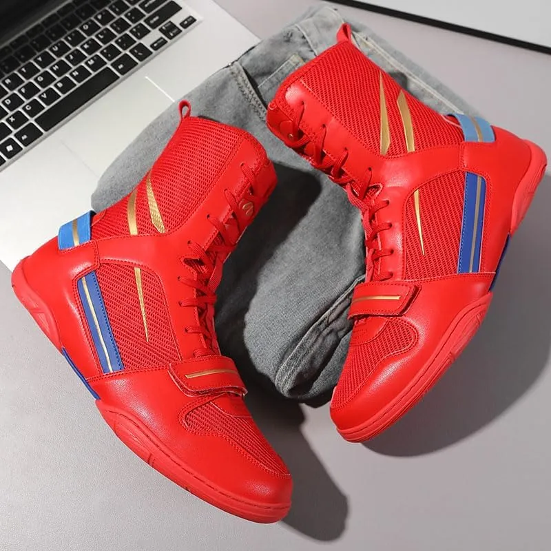 Mens Wrestling Shoes Unisex Breathable Fitness Shoes for Wrestling Boxing Weightlifting Boot Lightweight Bodybuilding Training