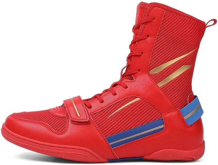 Mens Wrestling Shoes Unisex Breathable Fitness Shoes for Wrestling Boxing Weightlifting Boot Lightweight Bodybuilding Training