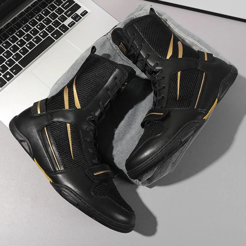 Mens Wrestling Shoes Unisex Breathable Fitness Shoes for Wrestling Boxing Weightlifting Boot Lightweight Bodybuilding Training
