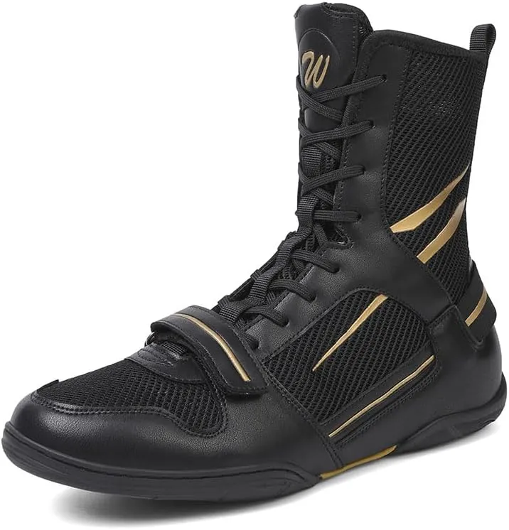 Mens Wrestling Shoes Unisex Breathable Fitness Shoes for Wrestling Boxing Weightlifting Boot Lightweight Bodybuilding Training