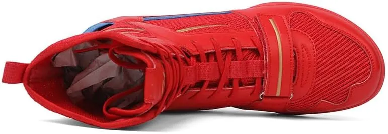 Mens Wrestling Shoes Unisex Breathable Fitness Shoes for Wrestling Boxing Weightlifting Boot Lightweight Bodybuilding Training