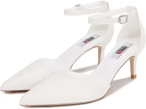 mm Women's Ankle Strap Front-Sling Pointed Toe Stiletto Heel
