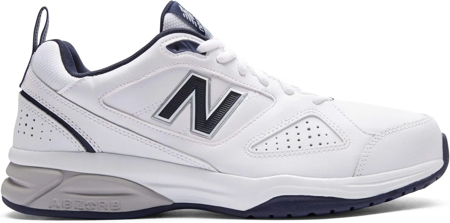 New Balance Men's 624 Fitness Shoes, White White Navy Wn4, 11 AU