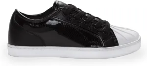 Pastry Unisex Fashion Sneakers  Glossy, Paris Praline Style, Black & White