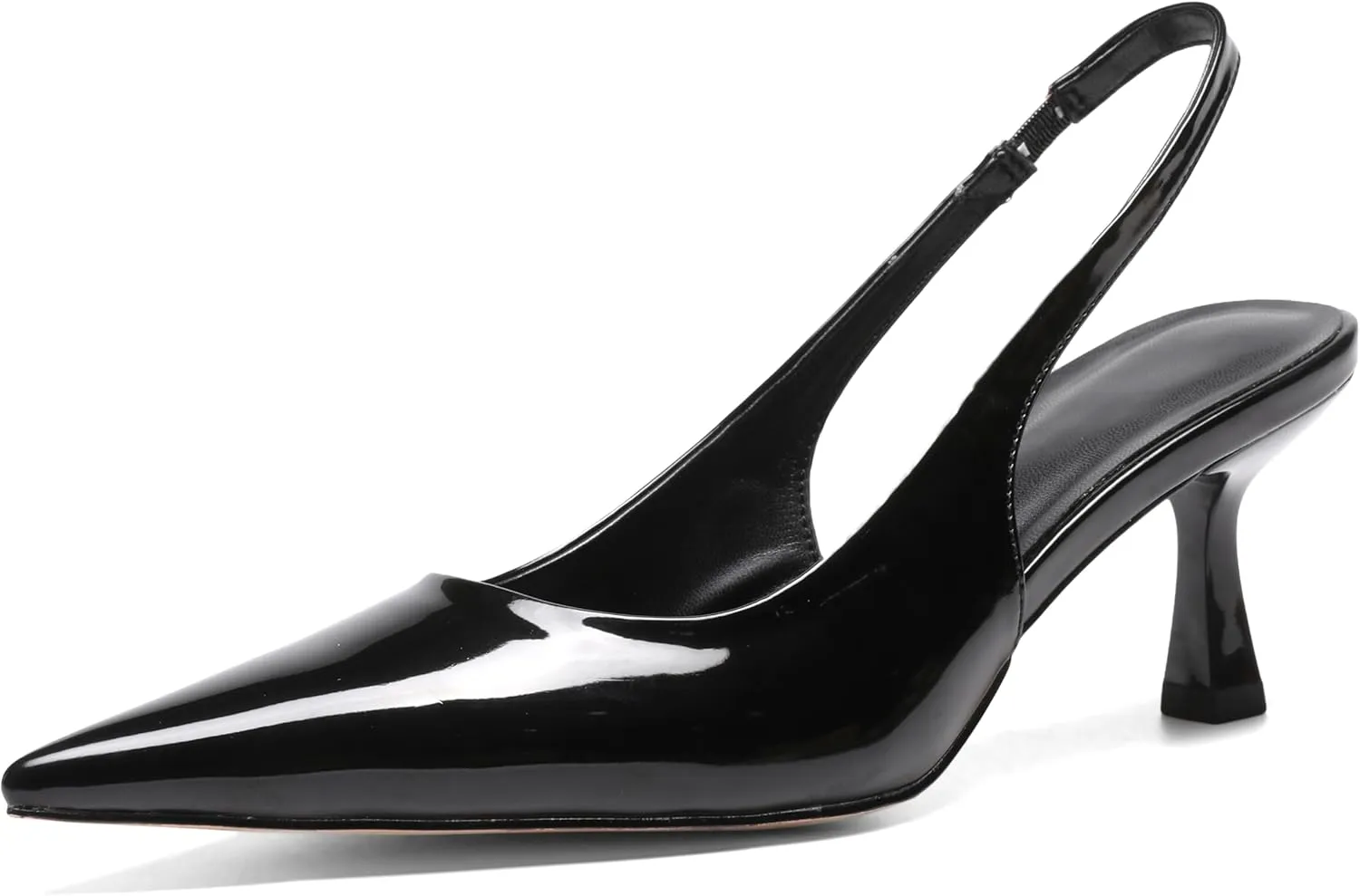 Pointed Toe Slingback Heels for Women Slip On Kitten Heel Pumps