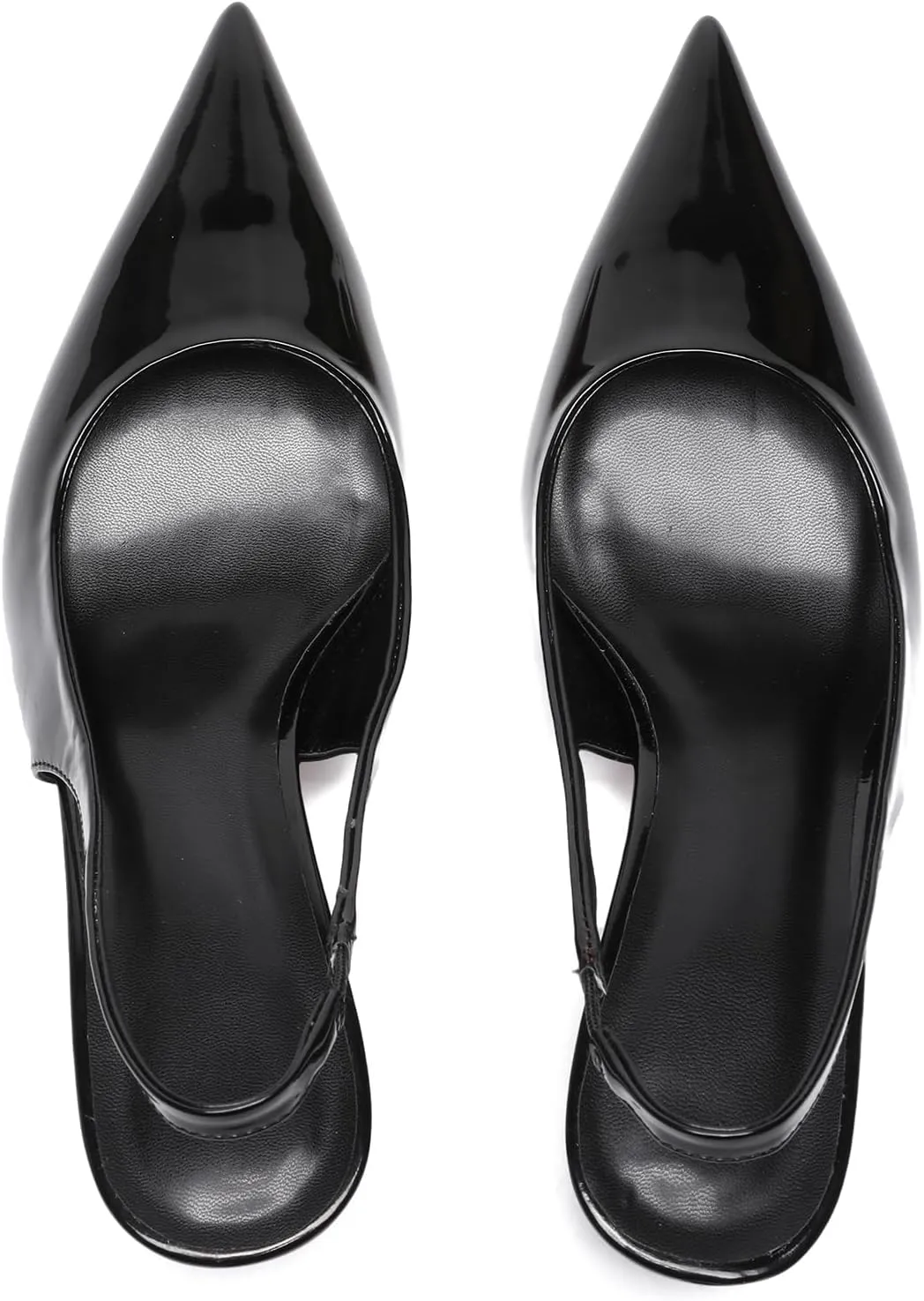 Pointed Toe Slingback Heels for Women Slip On Kitten Heel Pumps