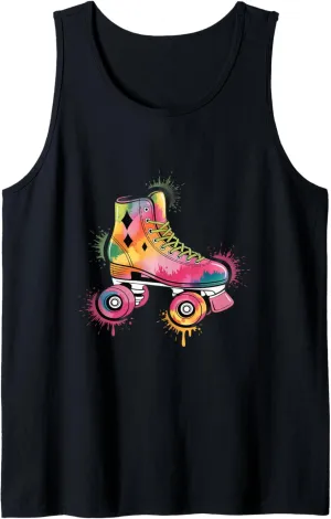 Retro Graffiti Roller Skater Shoes Roller Skating Tank Top