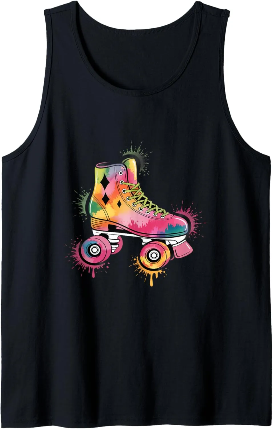 Retro Graffiti Roller Skater Shoes Roller Skating Tank Top