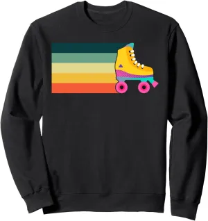 Retro Vintage Roller Skate Roller Skating Skater Sweatshirt