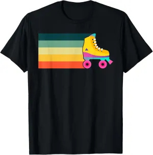 Retro Vintage Roller Skate Roller Skating Skater T-Shirt