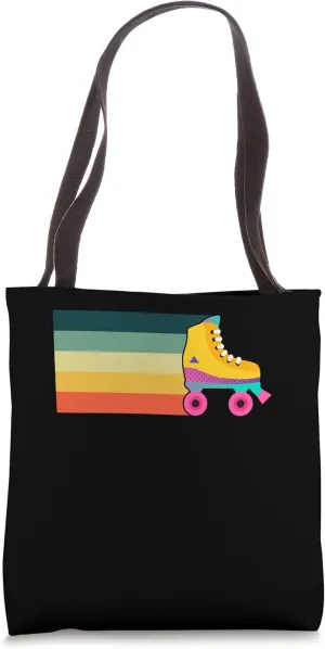 Retro Vintage Roller Skate Roller Skating Skater Tote Bag