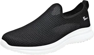 Running Shoes for Men Mesh Ladies Casual Shoes Platform Sneakers Men's KnitFlex Breeze Mesh Sneakers Oxfords Lace White Tennis Shoe Loafers Shoe