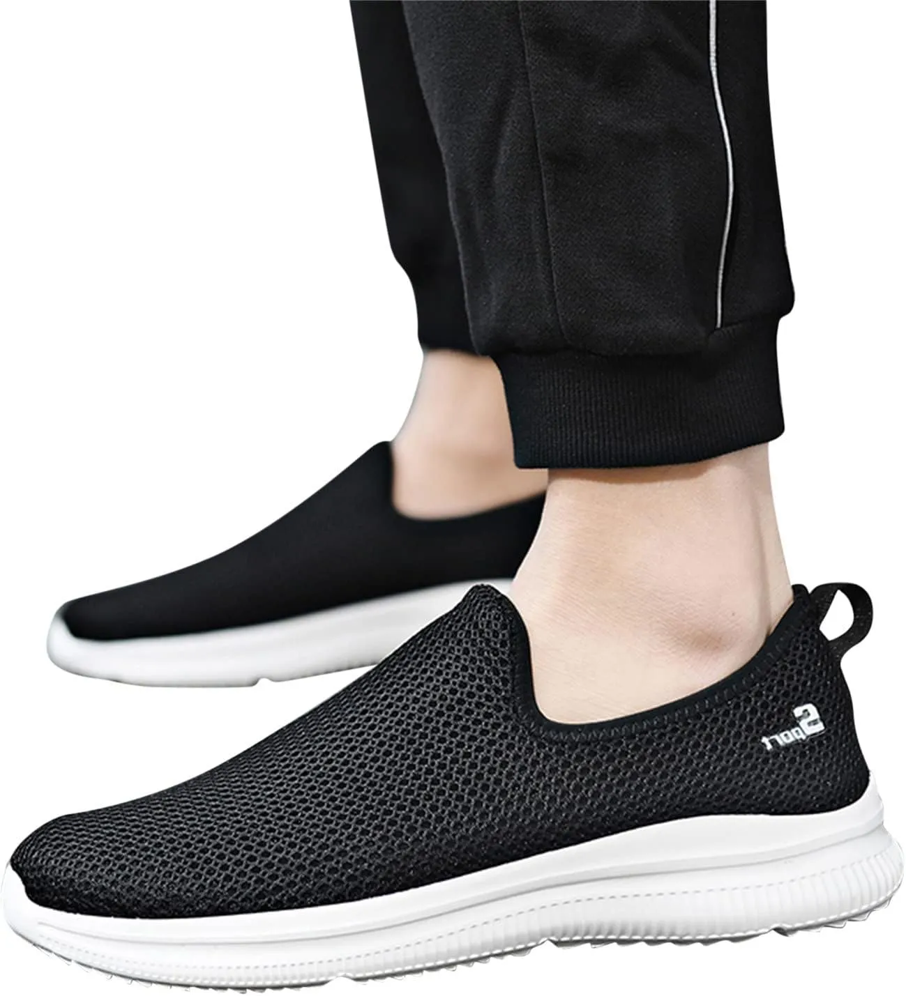 Running Shoes for Men Mesh Ladies Casual Shoes Platform Sneakers Men's KnitFlex Breeze Mesh Sneakers Oxfords Lace White Tennis Shoe Loafers Shoe