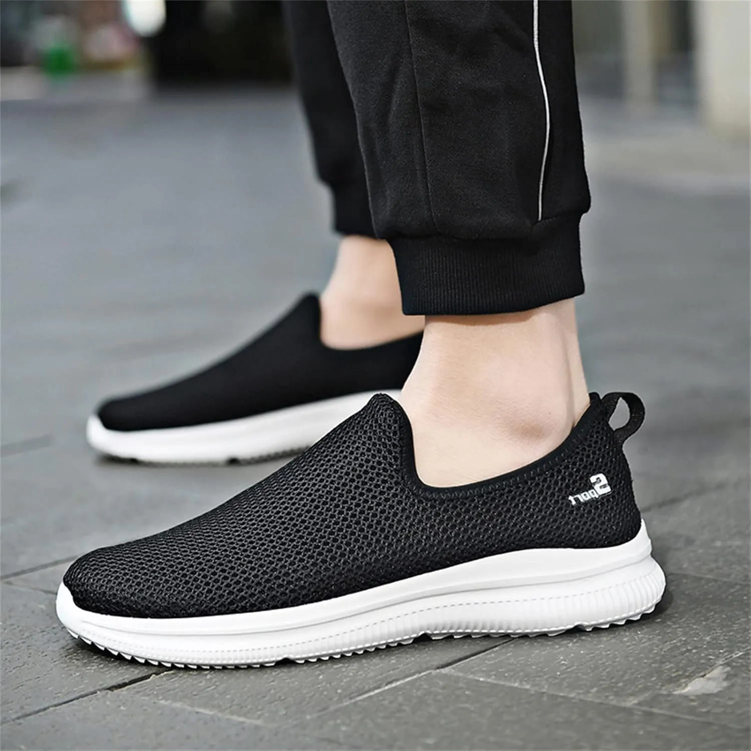 Running Shoes for Men Mesh Ladies Casual Shoes Platform Sneakers Men's KnitFlex Breeze Mesh Sneakers Oxfords Lace White Tennis Shoe Loafers Shoe