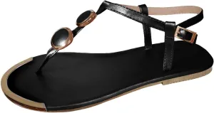 Sandals for Women Orthotic Arch Support Lightweight Yoga Mat Thong Flat Soft Bottom Flip Flops Slides Breathable Open Toe Quick Drying Slippers Non-Slip snow knee slippers Ring Leather O24-Black
