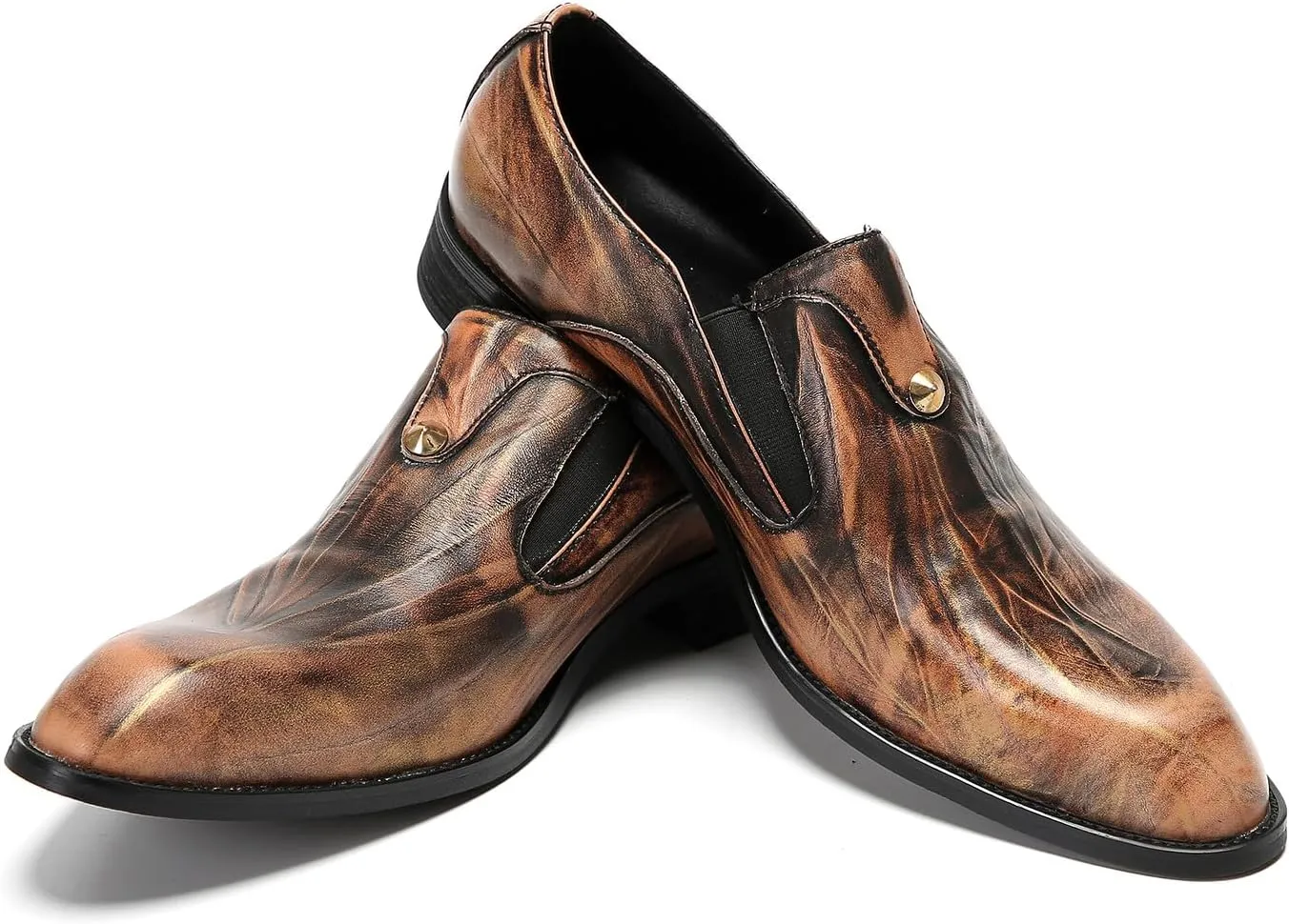 Santimon Mens Loafers Formal Dress Slip On Shoes Leather Wedding Fashion Casual Driving Penny Loafers Business Prom Tuxedo Summer Shoes for Men