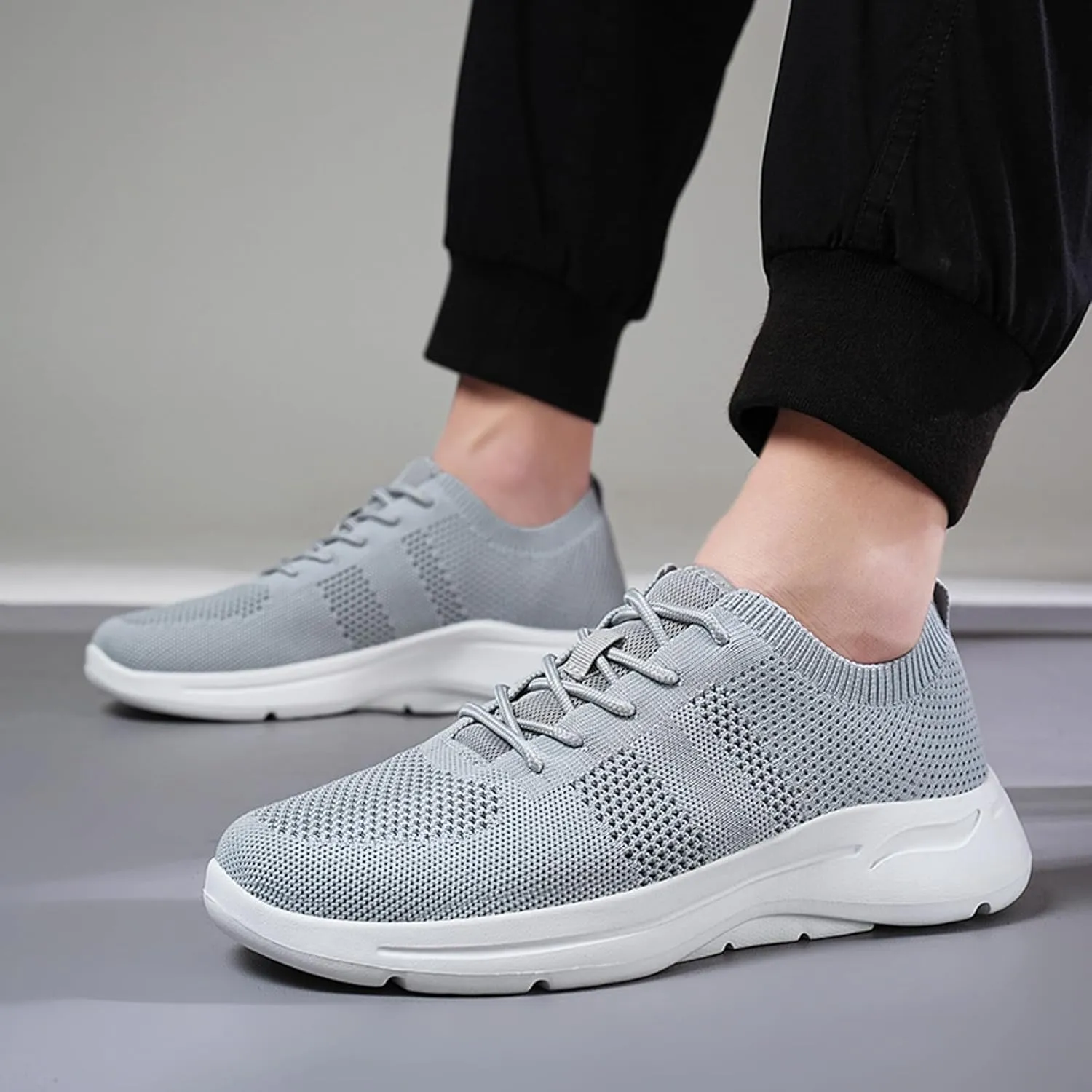 Slip on Walking Shoes Men Casual Dressy Memory Foam Breathable Mesh Fashion Sneakers Non Slip Indoor Outdoor Training Gym Shoes Wide Width