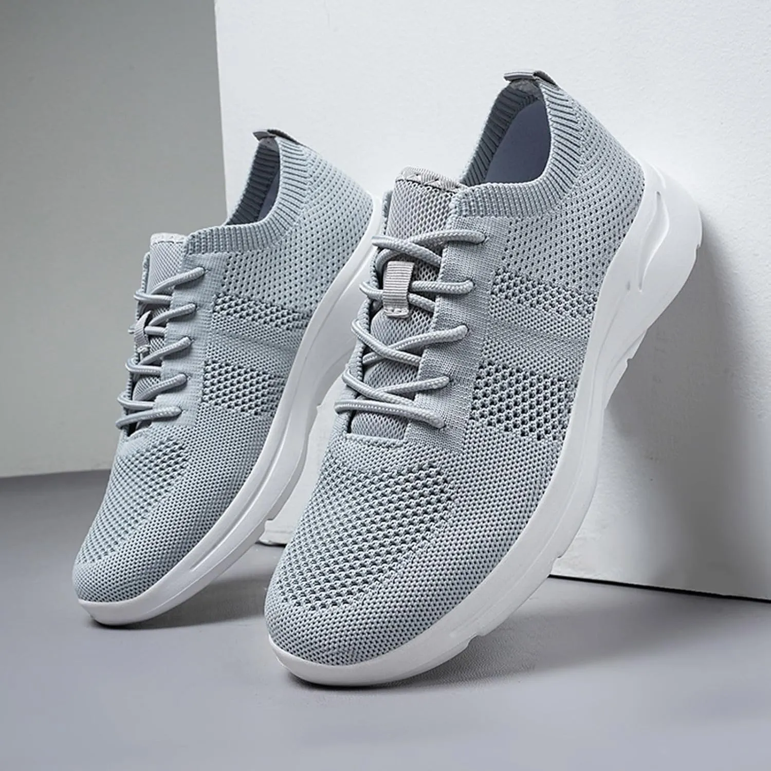 Slip on Walking Shoes Men Casual Dressy Memory Foam Breathable Mesh Fashion Sneakers Non Slip Indoor Outdoor Training Gym Shoes Wide Width