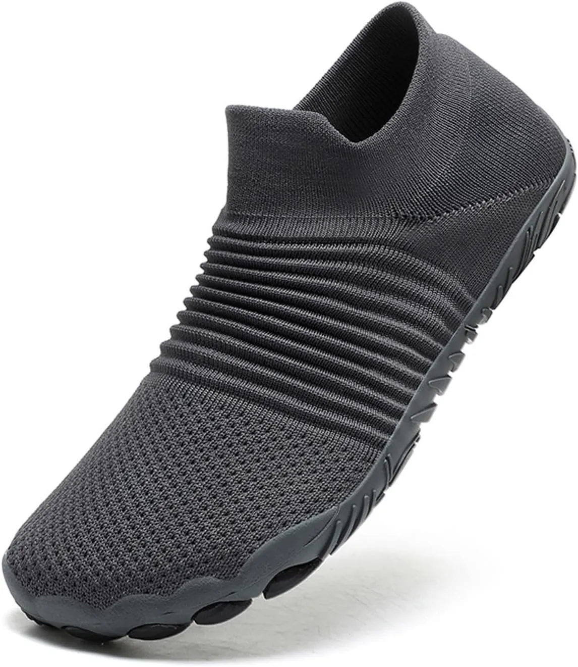Slip on Walking Shoes Men Comfy Knitted Memory Foam Breathable Mesh Fashion Sneakers Non Slip Travel Jogging Training Gym Shoes Wide Width