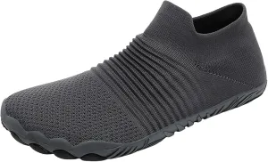 Slip on Walking Shoes Men Comfy Knitted Memory Foam Breathable Mesh Fashion Sneakers Non Slip Travel Jogging Training Gym Shoes Wide Width