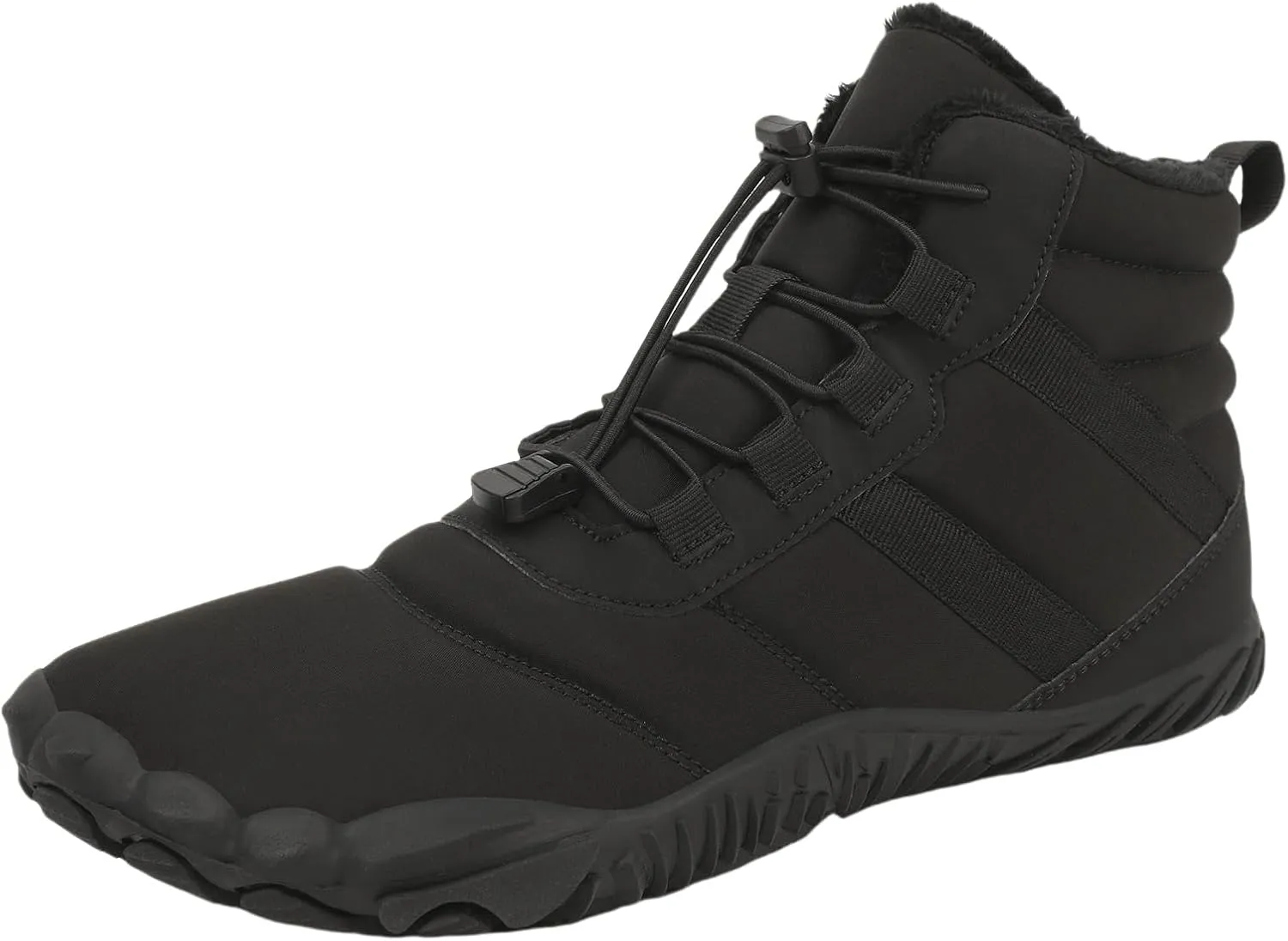 Snow Boots for Men Women Barefoot Shoes Waterproof Wide Toe Box Shoes Winter Cotton Boots Sneakers, Casual Warmth Quilted Outdoor Shoes