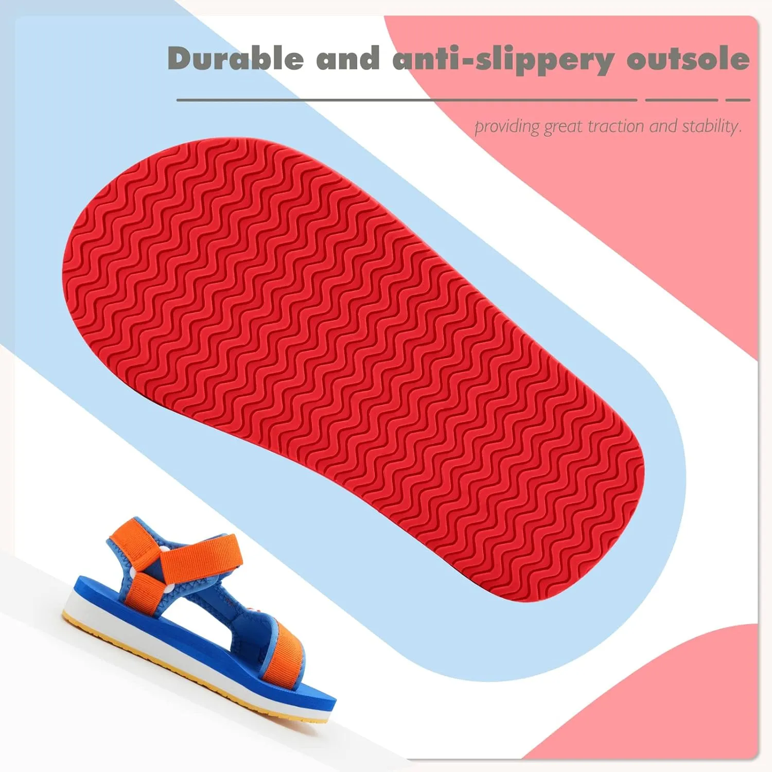 WateLves Kids Boys Girls Summer Outdoor Sandals for Adjustable Strap Open Toe Outdoor Beach Shoes