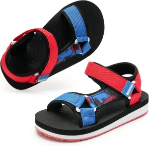 WateLves Kids Boys Girls Summer Outdoor Sandals for Adjustable Strap Open Toe Outdoor Beach Shoes