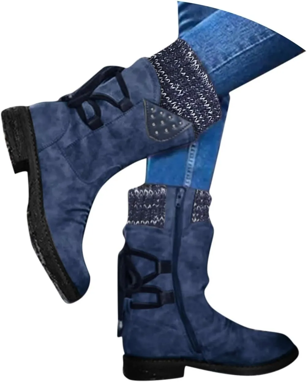 Winter Boots for Women Snow Shoes Warm Comfort Lace-Up Insulated Non-Slip Outdoor Lace-Up Mid Calf Boots