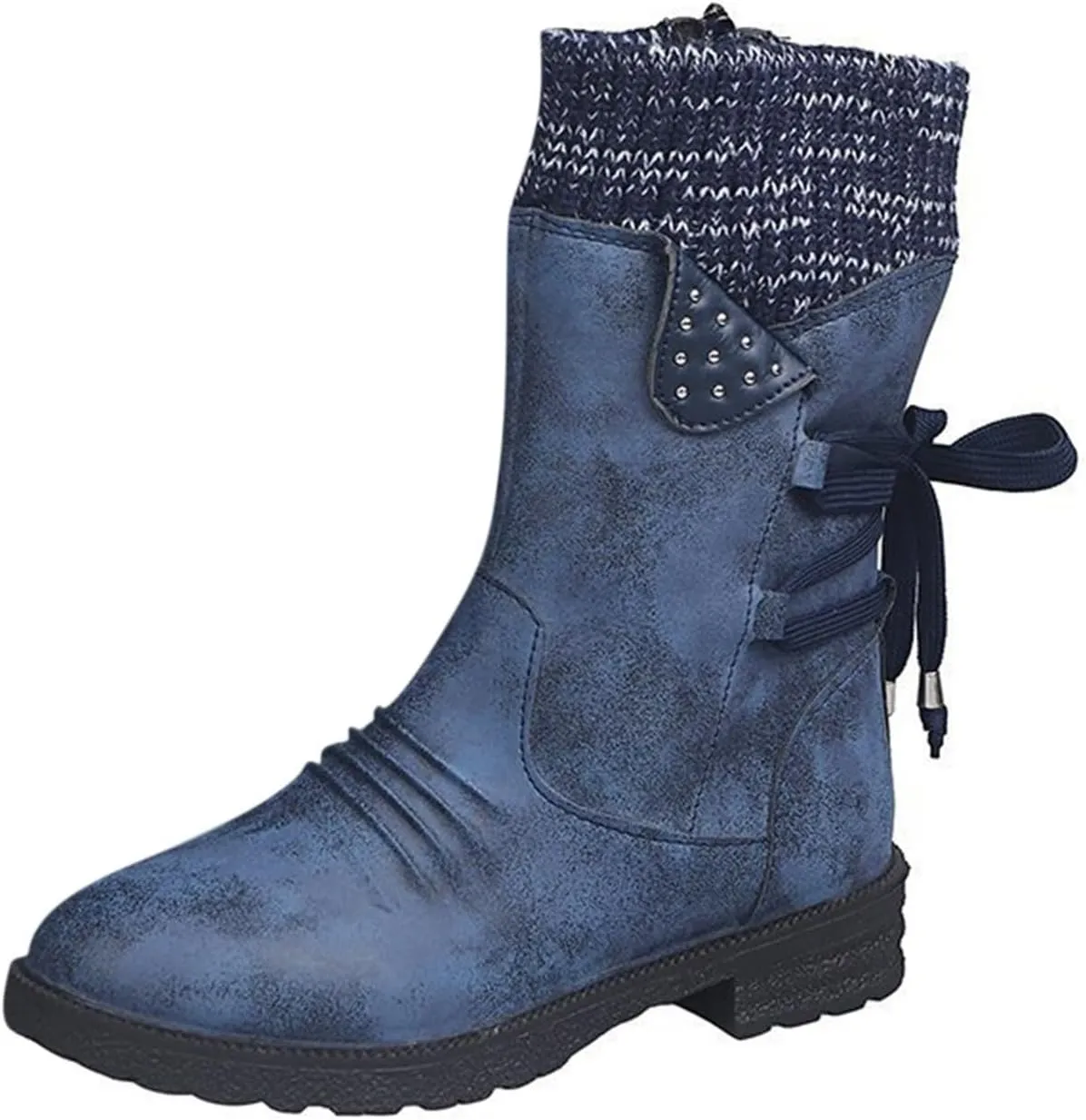 Winter Boots for Women Snow Shoes Warm Comfort Lace-Up Insulated Non-Slip Outdoor Lace-Up Mid Calf Boots