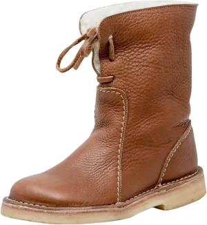 Winter Snow Boots for Women Vintage Suede Low Heel Round Toe Boot Cuffed Plush Lined Boots Slip On Mid Calf Chunky Warm Shoes Waterproof Classic Outdoor Comfortable Boots